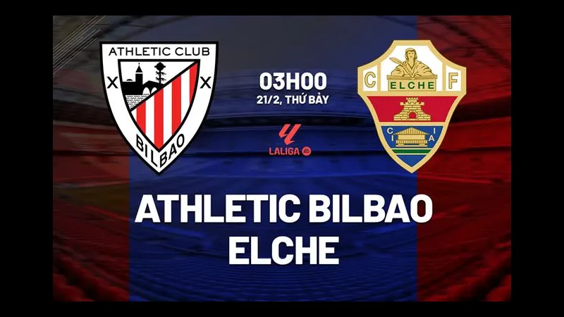 Cầu thủ Elche vượt qua hậu vệ Athletic Bilbao để tiến vào vòng cấm