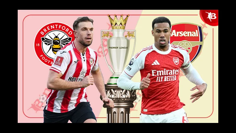 Cầu thủ Brentford và Arsenal tranh chấp bóng trên sân Cầu thủ Brentford và Arsenal tranh chấp bóng trên sân