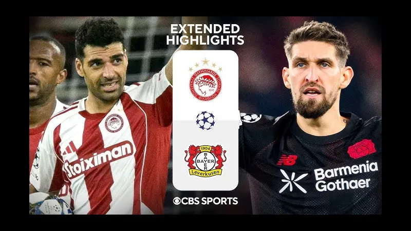 Cầu thủ của Olympiakos và Bayer Leverkusen đấu tranh gay cấn trên sân Cầu thủ của Olympiakos và Bayer Leverkusen đấu tranh gay cấn trên sân