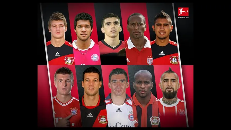 Cầu thủ Bayer Leverkusen kiểm soát bóng trước Olympiakos Cầu thủ Bayer Leverkusen kiểm soát bóng trước Olympiakos