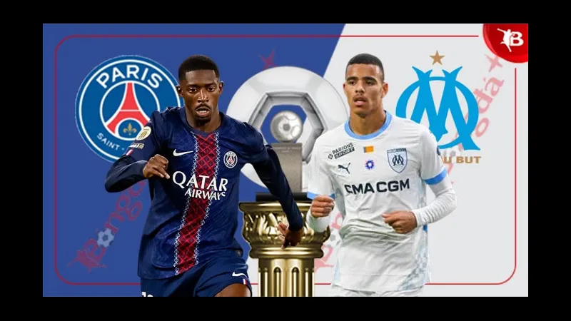 Cầu thủ PSG và Marseille đấu tranh gay gắt trên sân