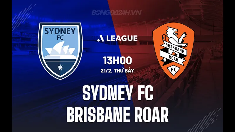 Cầu thủ Sydney FC và Brisbane Roar đấu tranh gay gắt trên sân cỏ